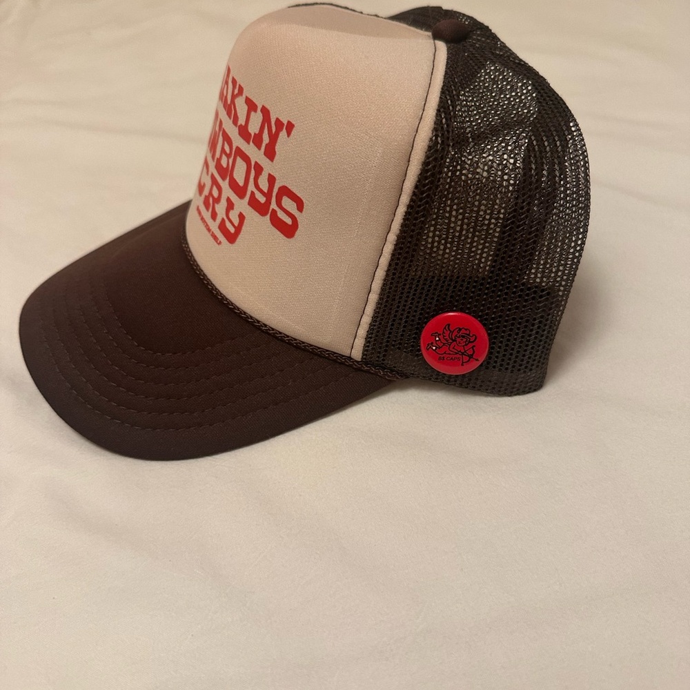 Makin' Cowboys Cry Brown & Cream Trucker Hat - Picture 2 of 3